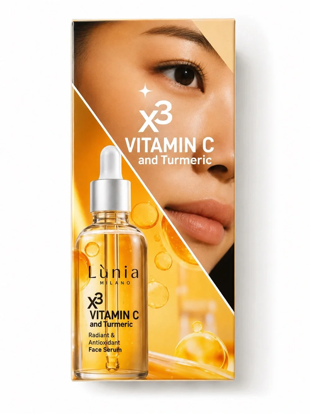 X3 Vitamin C and Turmeric Radiant Face Serum - Gold
